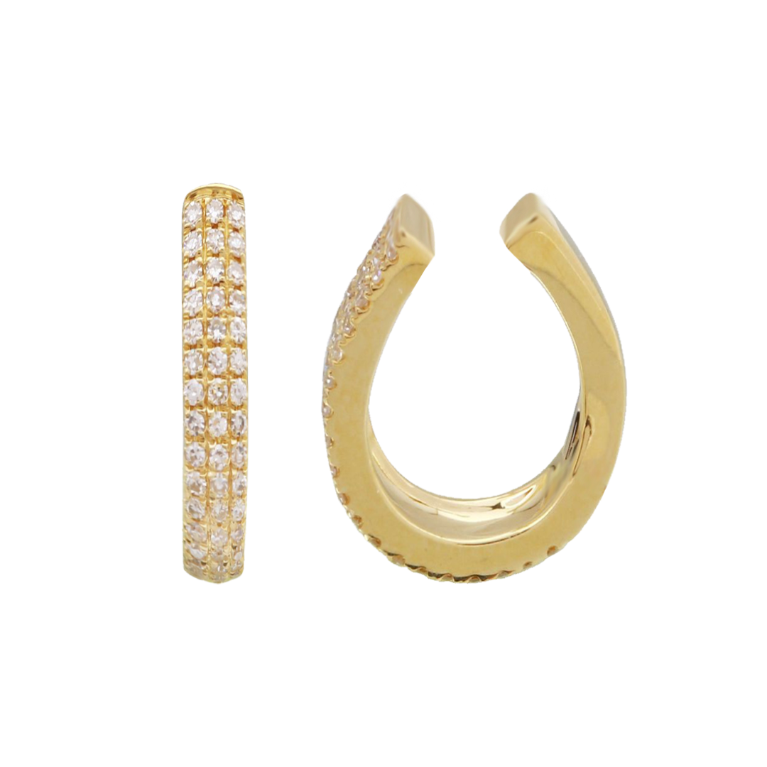 Triple diamond row ear cuff (sold as single)