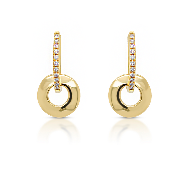 14K Gold Open Circle Earring Charm