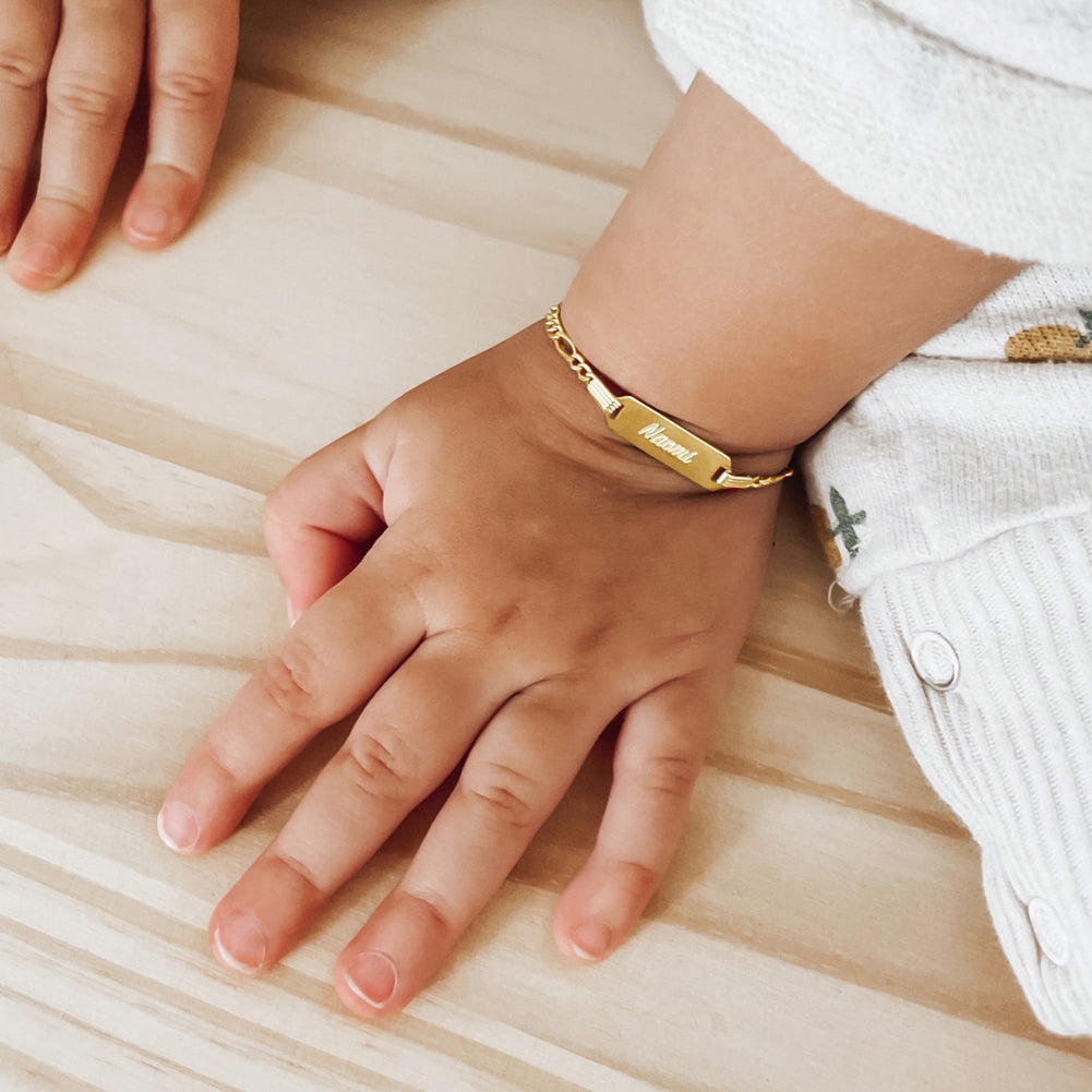 14K Gold Classic Engravable Children's Bracelet