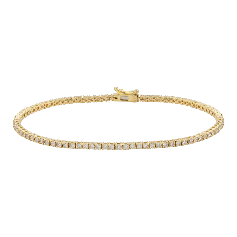 2CT Tennis bracelet (White and Yellow Gold)