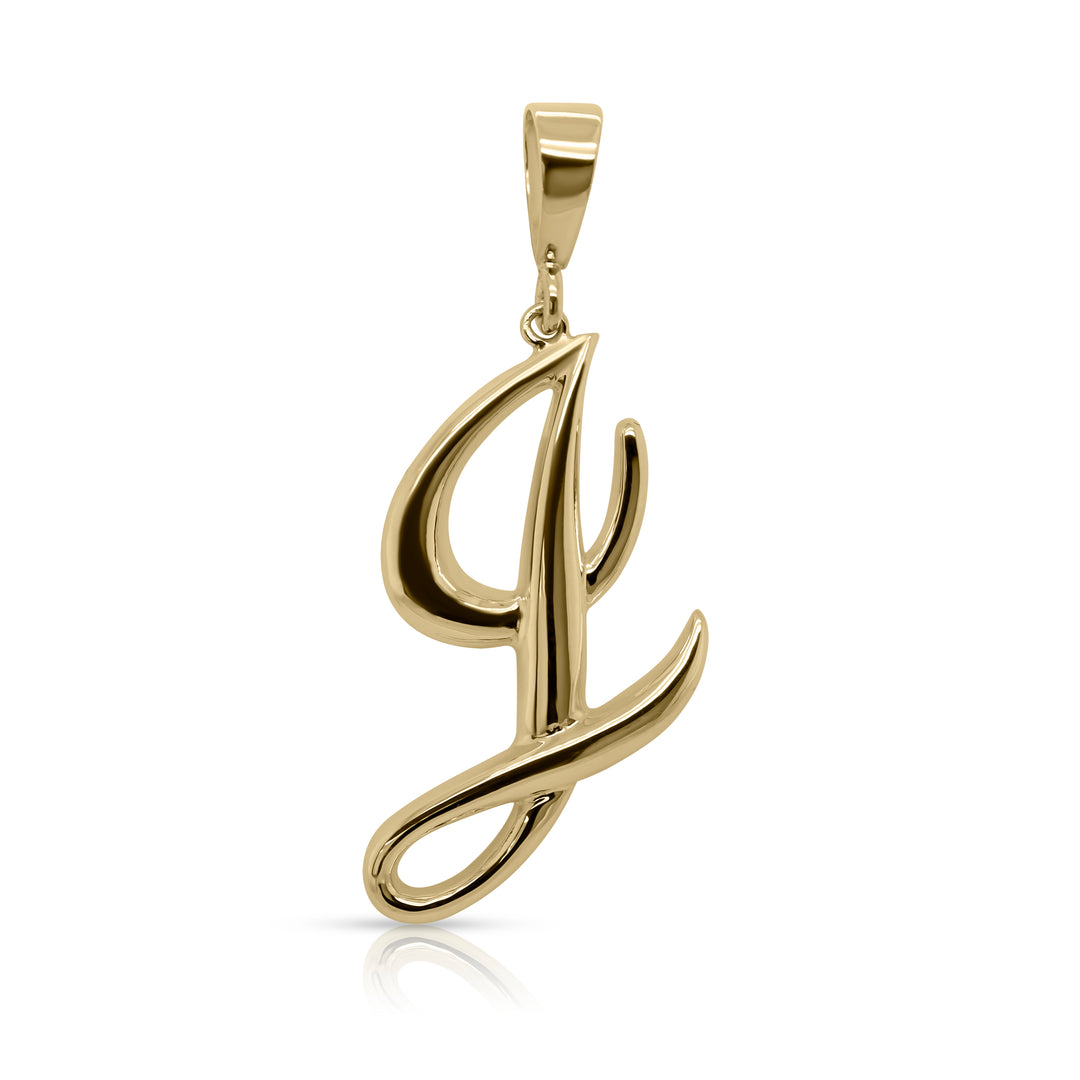 14K Yellow Gold Vermeil Silver Statement Initial Charm and Chocker Necklace
