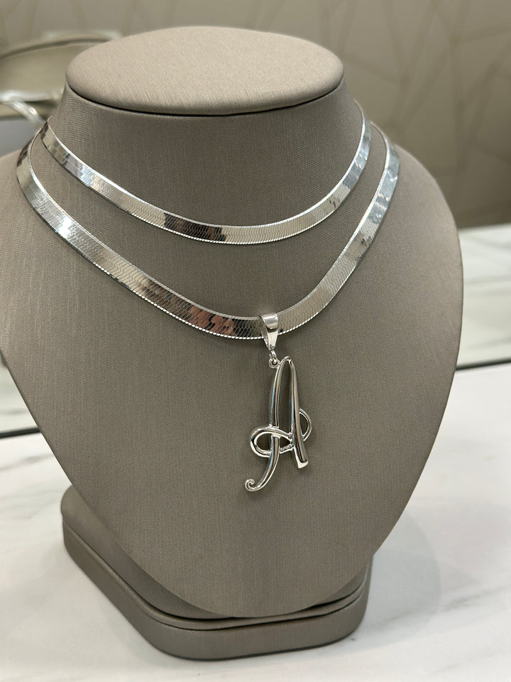 925 Sterling Silver Herringbone Chain Necklace