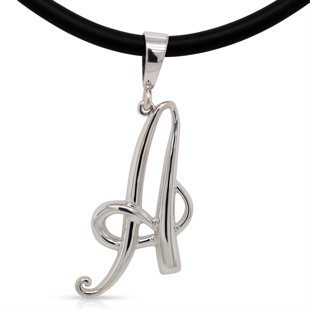 925 Sterling Silver Statement Initial Charm and Chocker Necklace