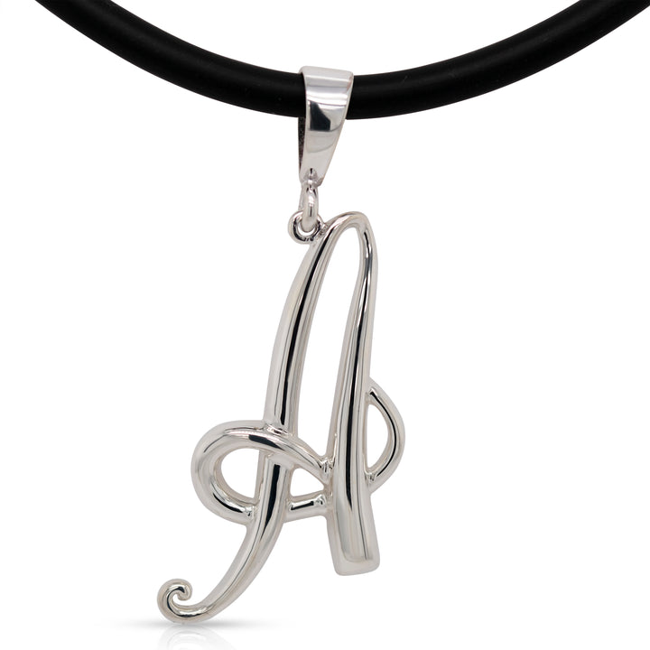925 Sterling Silver Statement Initial Charm and Chocker Necklace