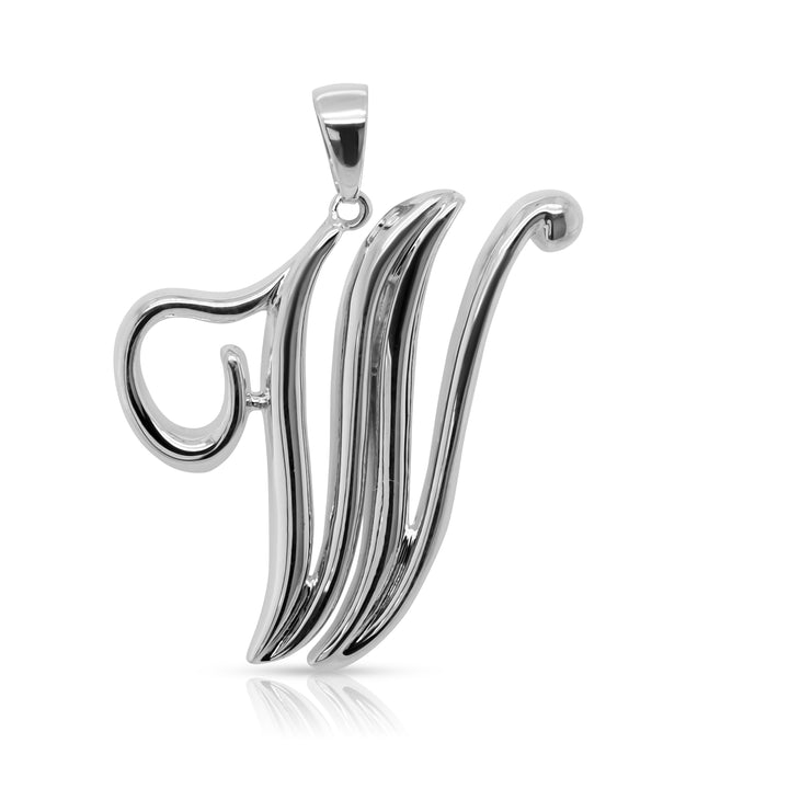 925 Sterling Silver Statement Initial Charm and Chocker Necklace