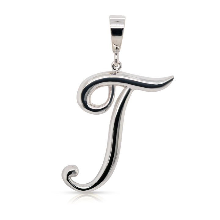 925 Sterling Silver Statement Initial Charm and Chocker Necklace