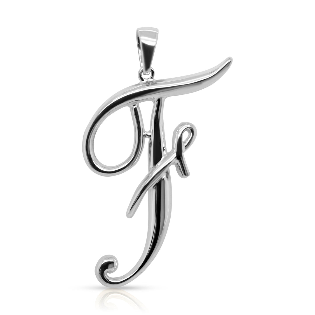 925 Sterling Silver Statement Initial Charm and Chocker Necklace