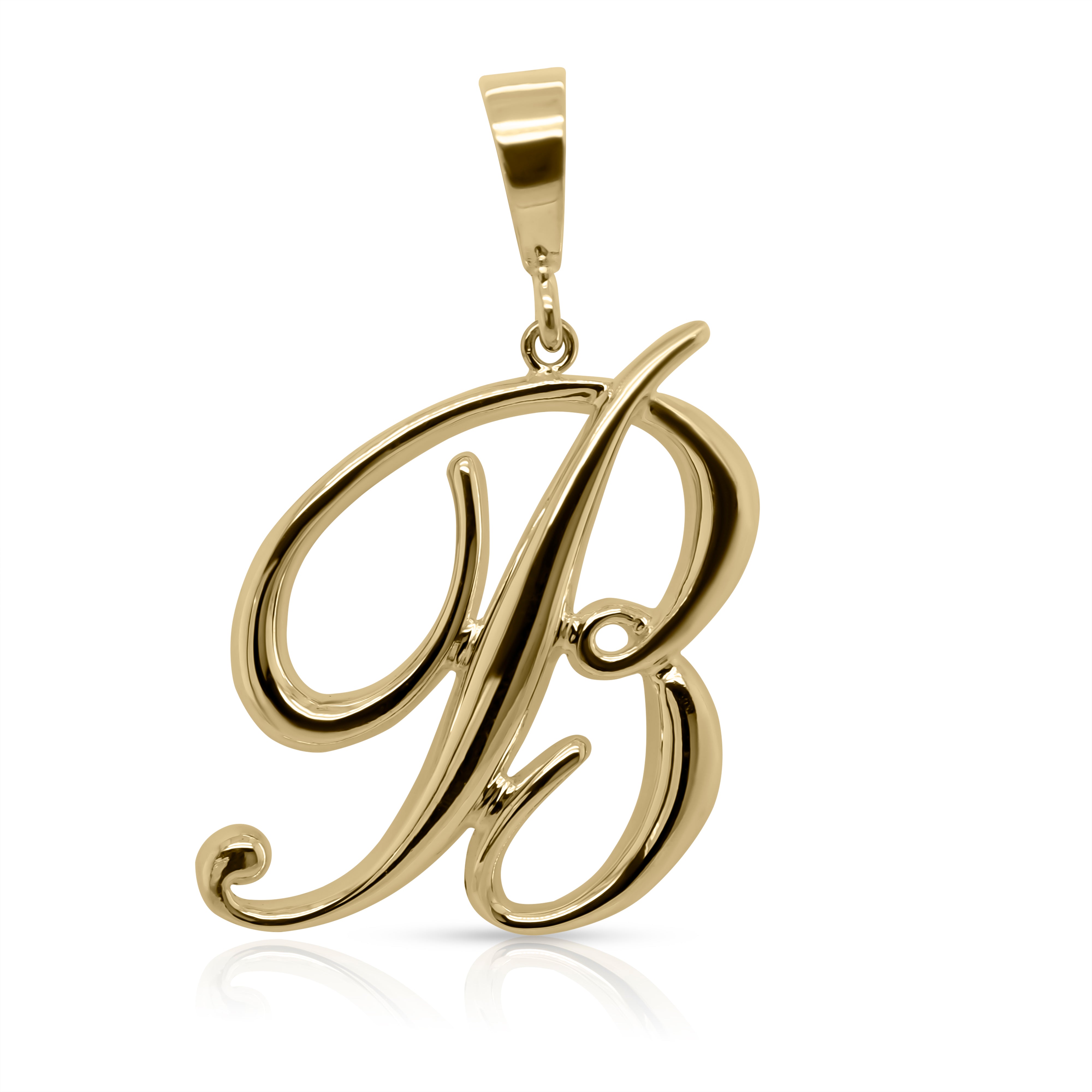 14K Yellow Gold Vermeil Silver Statement Initial Charm and Chocker Necklace