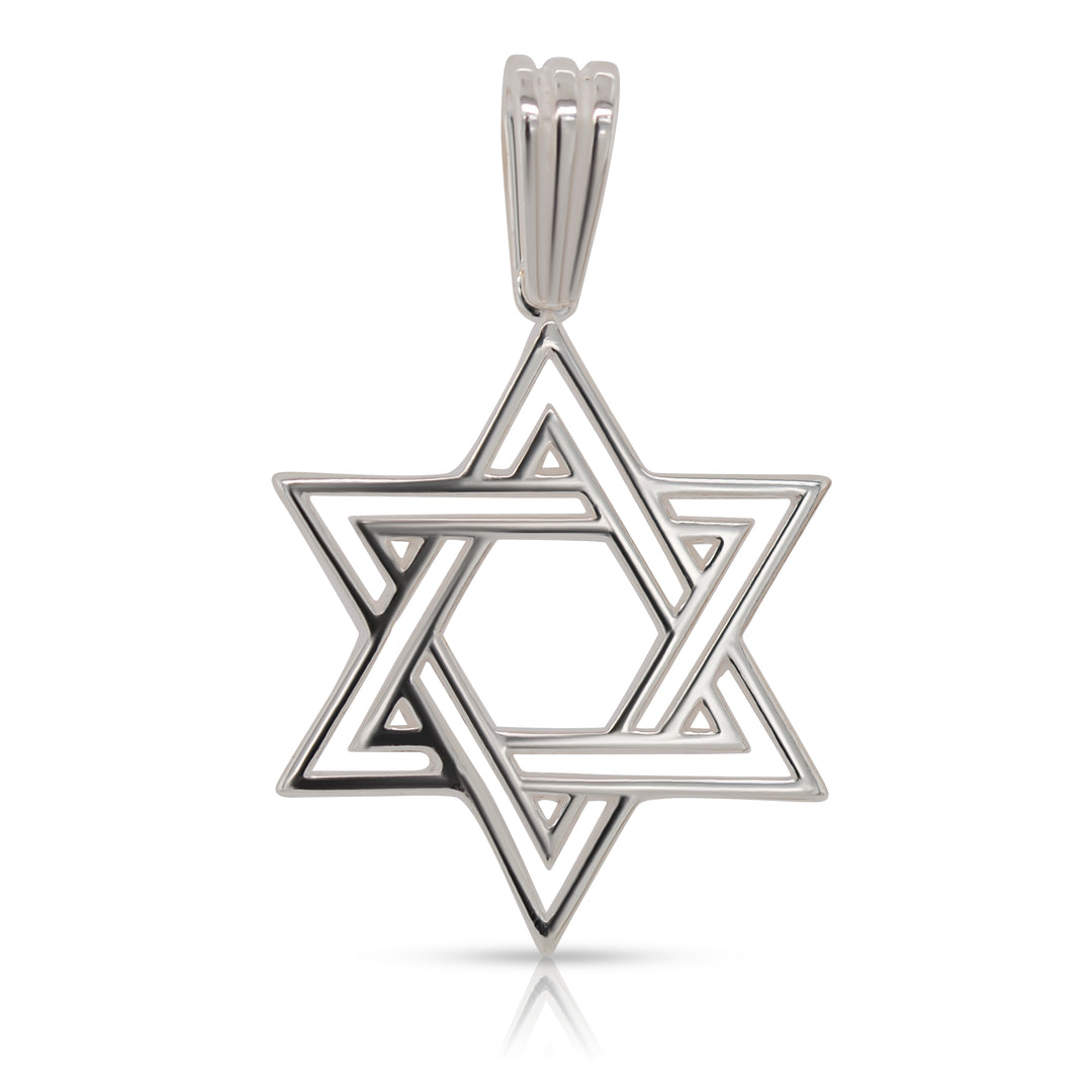 925 Sterling Silver Open Silhouette David Star Charm