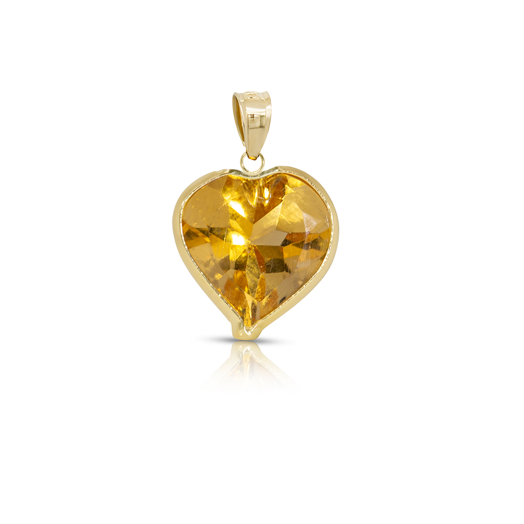 14K Gold Heart Candy Pendant (More Colors and Personalization available)