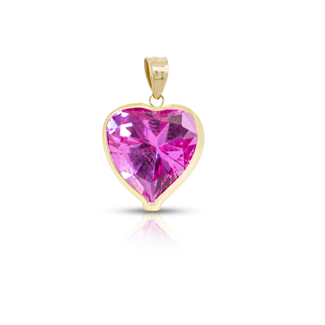 14K Gold Heart Candy Pendant (More Colors and Personalization available)