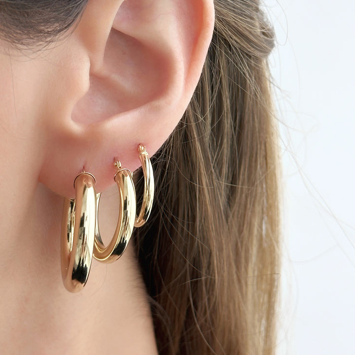 Textured Gold Hoops