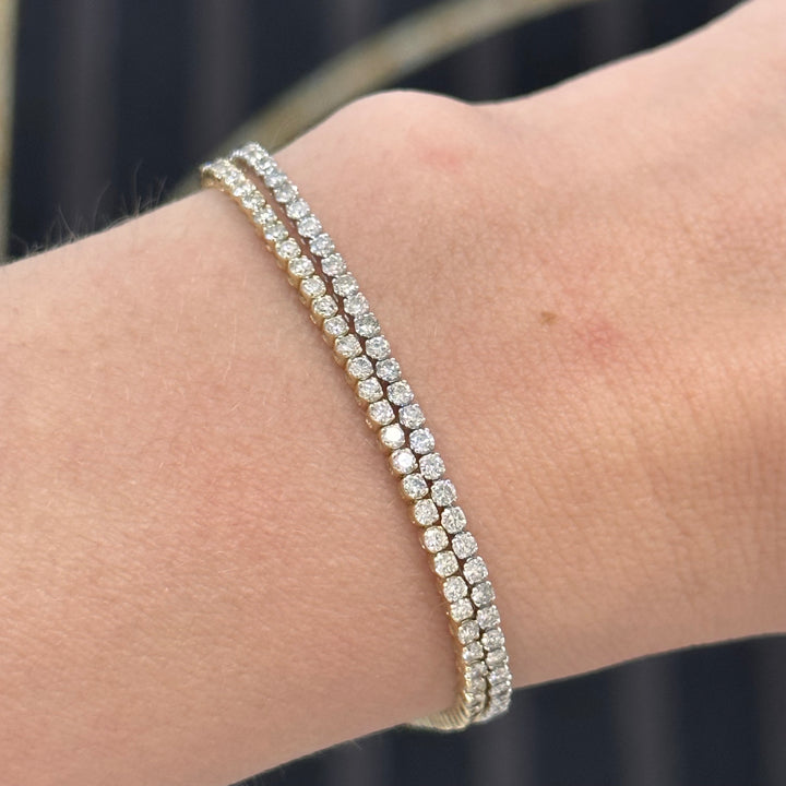 1.40 CT Tennis bracelet (White and Yellow Gold)