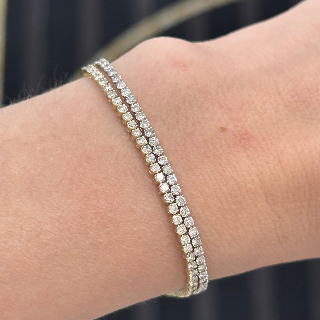 3.5CT Tennis bracelet (White and Yellow Gold)