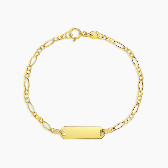 14K Gold Classic Engravable Children's Bracelet