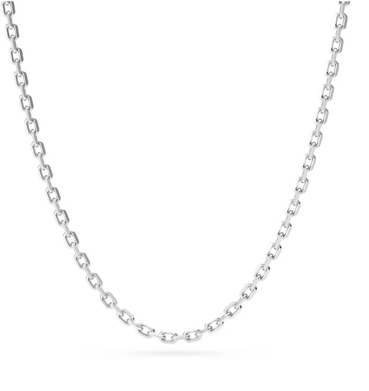 925 Sterling Silver 3mm Anchor Men Chain Necklace