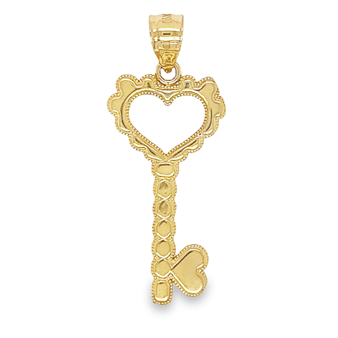 Heart key charm