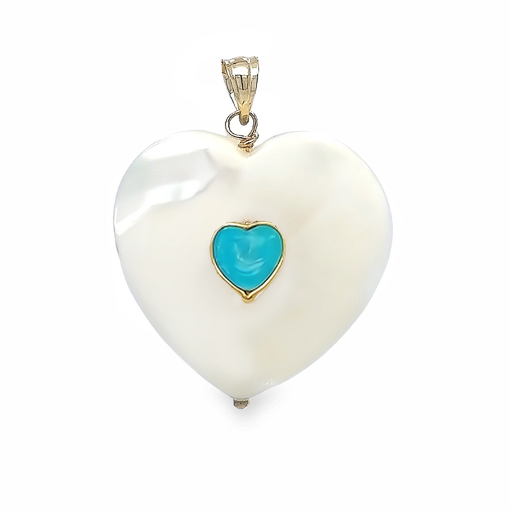 Mother Pearl Heart Charm