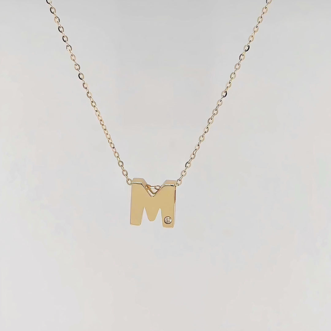 Build Your Necklace: 14K Gold Bold Initial