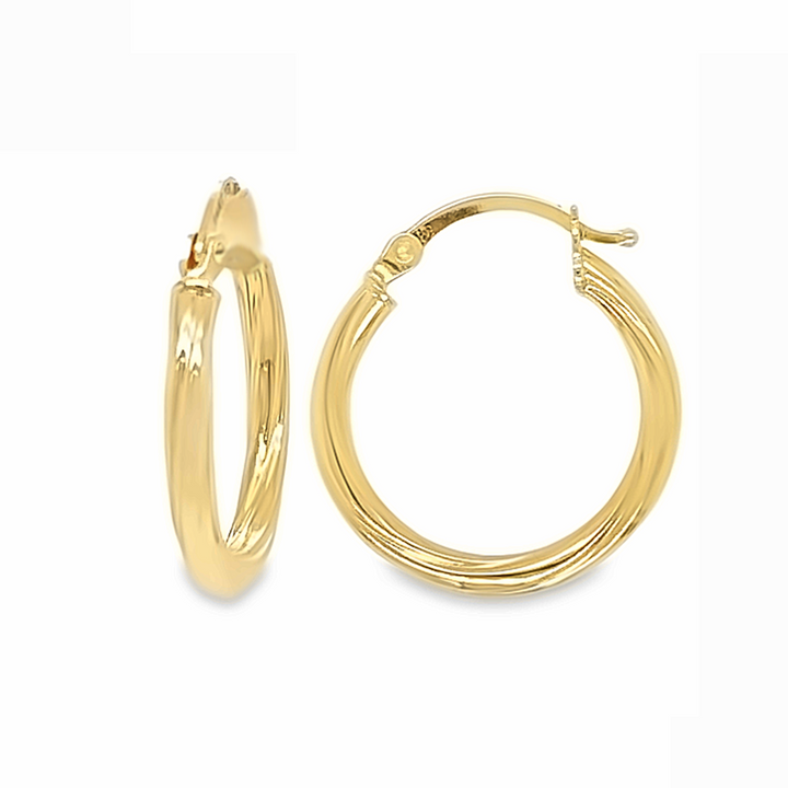 Textured Gold Hoops