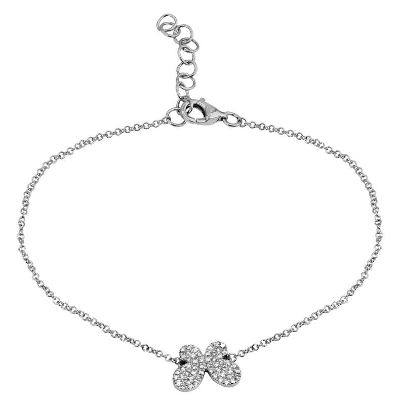 Single Butterfly Diamond Bracelet