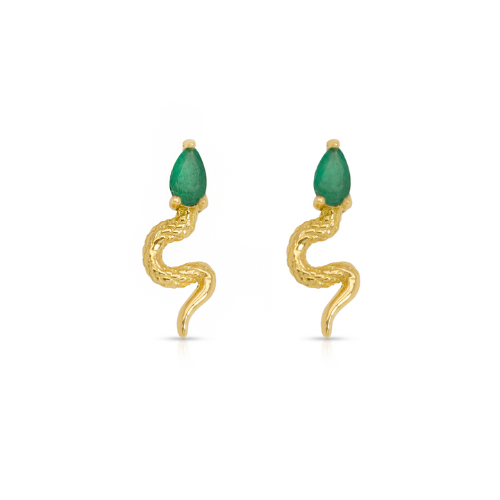 Snake Gemstone Studs (More colors available)