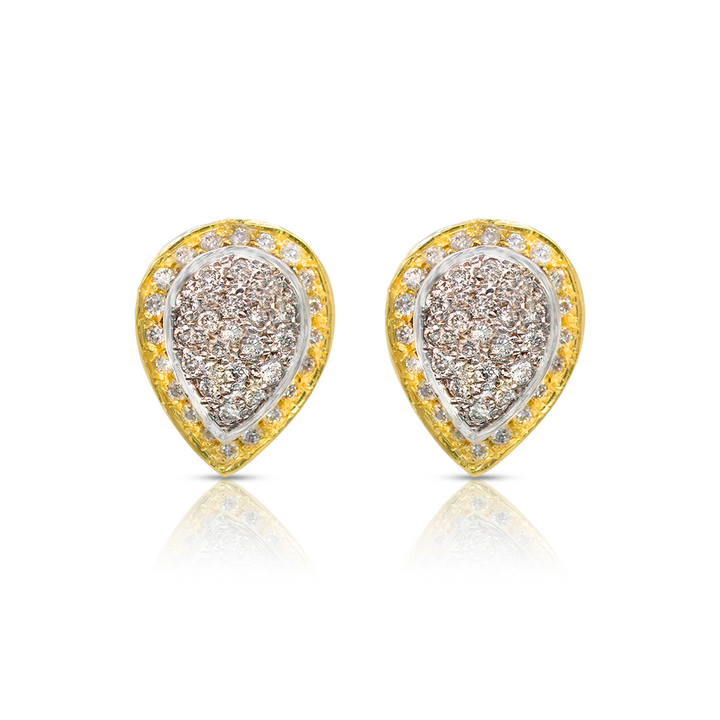 18K Gold Diamond SW Classic Double Drop Earrings