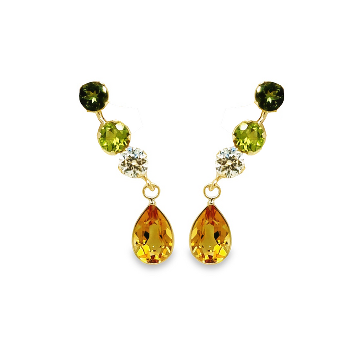 Three gemstones climber with drop (More colors available)