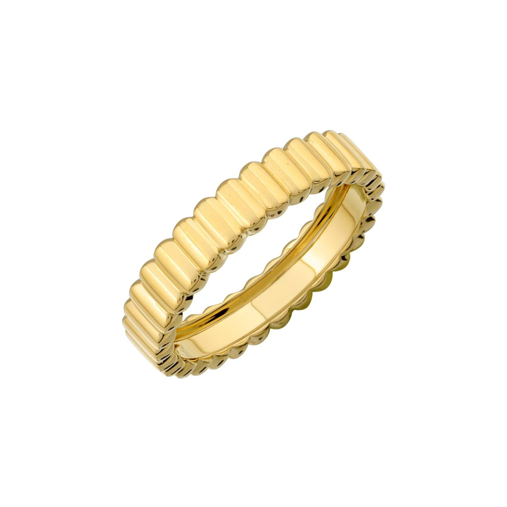 Slim Fluted Gold Ring
