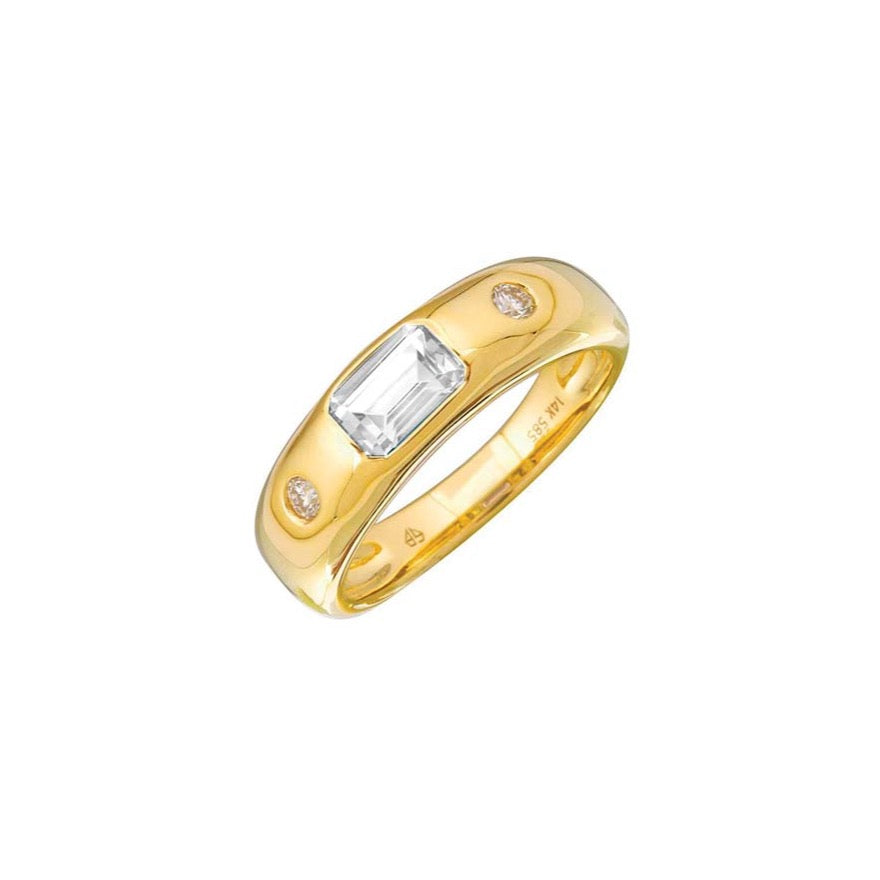Baguette Gemstone Band Ring (More Colors available)