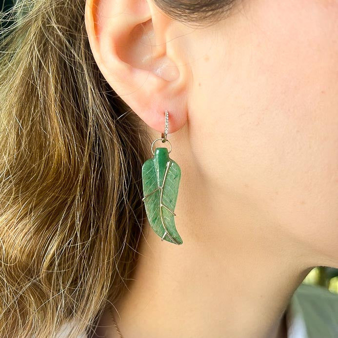 Green Leaf Earring Charm