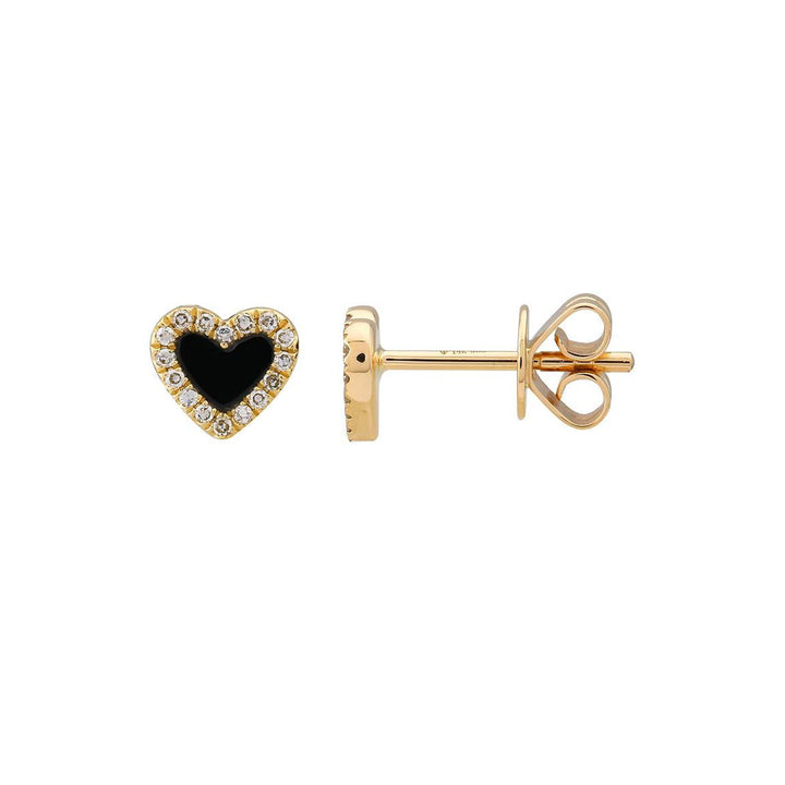 Mini Heart Gemstone Studs (More Colors available)