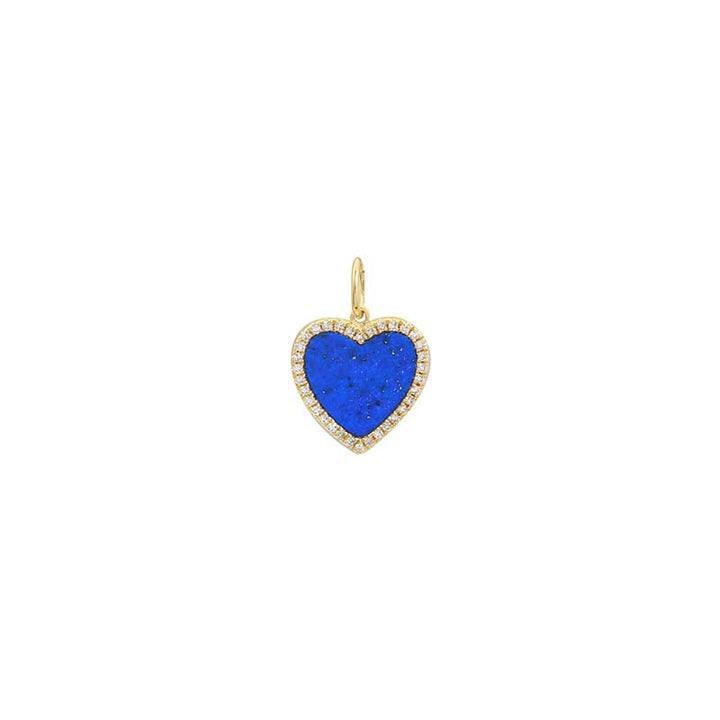 Small gemstone heart charm (More colors available)