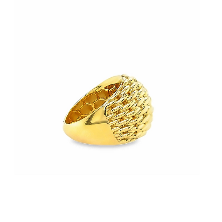 Basket gold ring