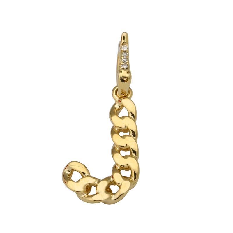 Braided Gold Initial Charm