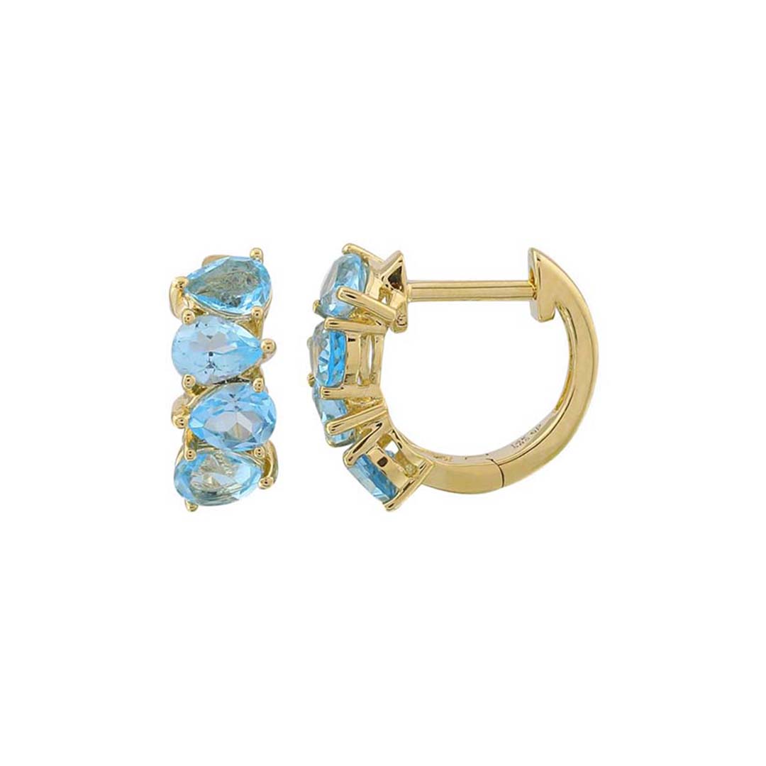 Drop Gemstone Huggies (More Colors available)