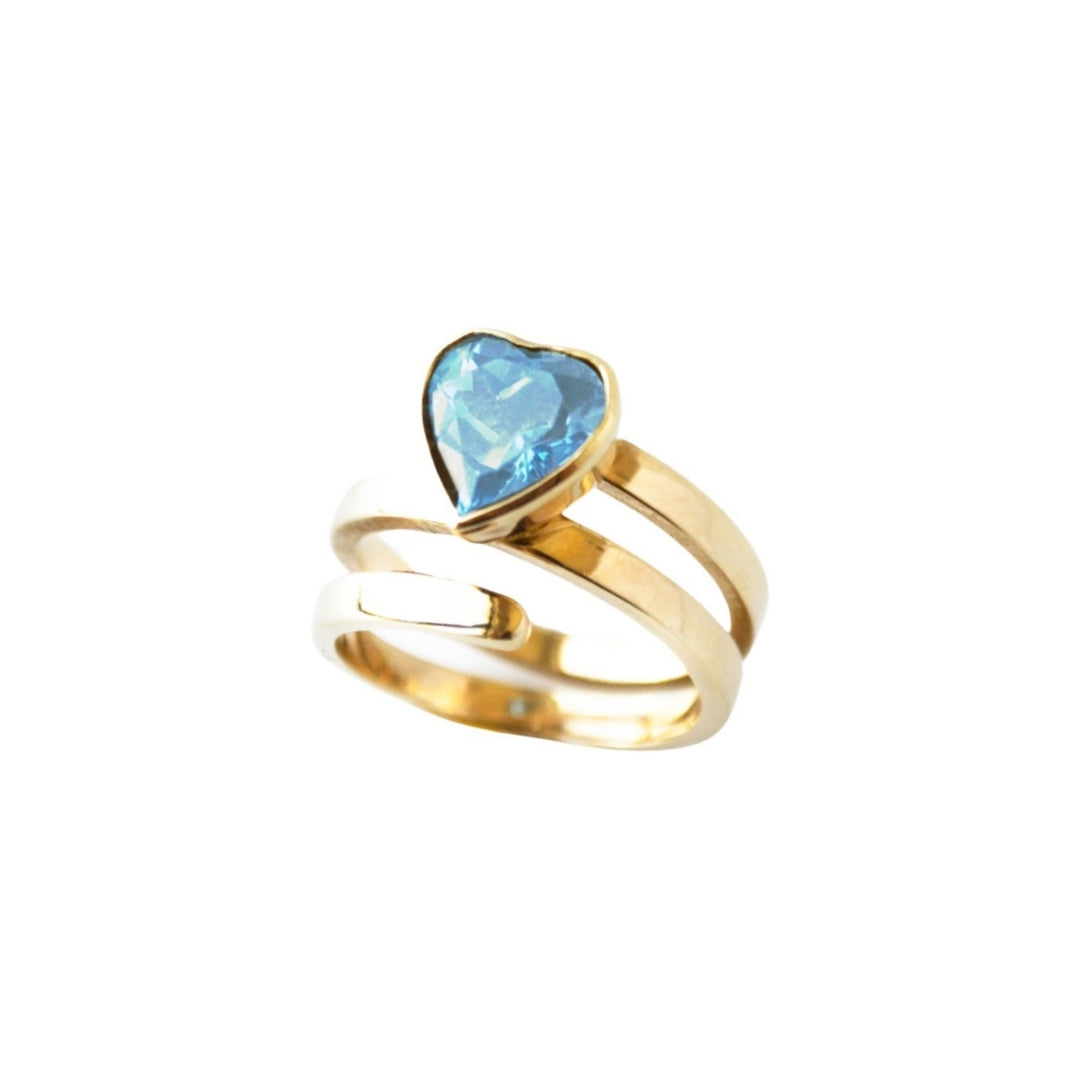 Gold Swirl Heart Ring (More Colors available)