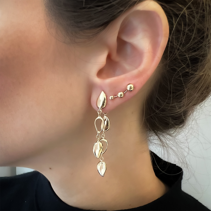 Multiple Gold Drops Earrings