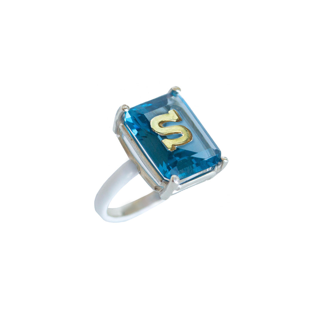 Large Emerald cut stone ring (More colors available)