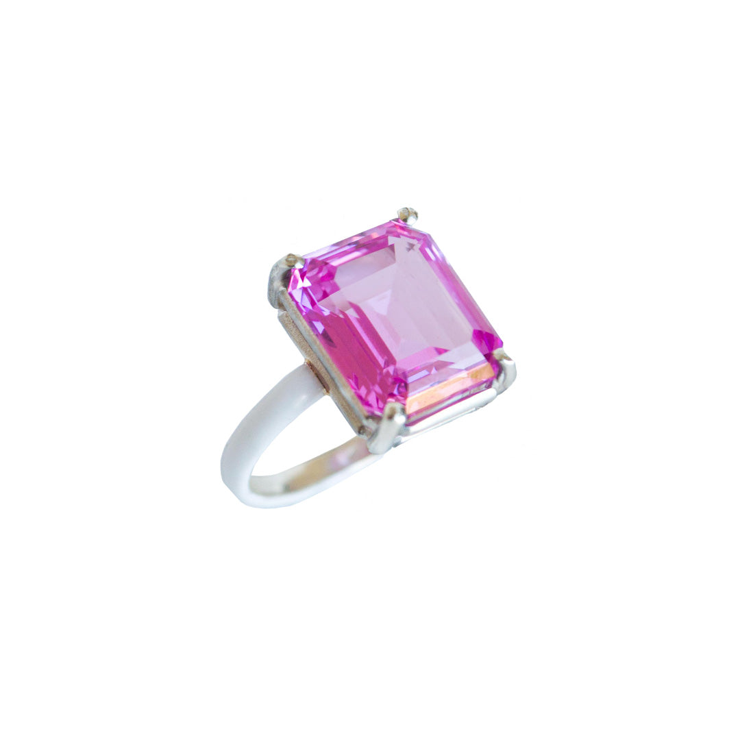 Large Emerald cut stone ring (More colors available)