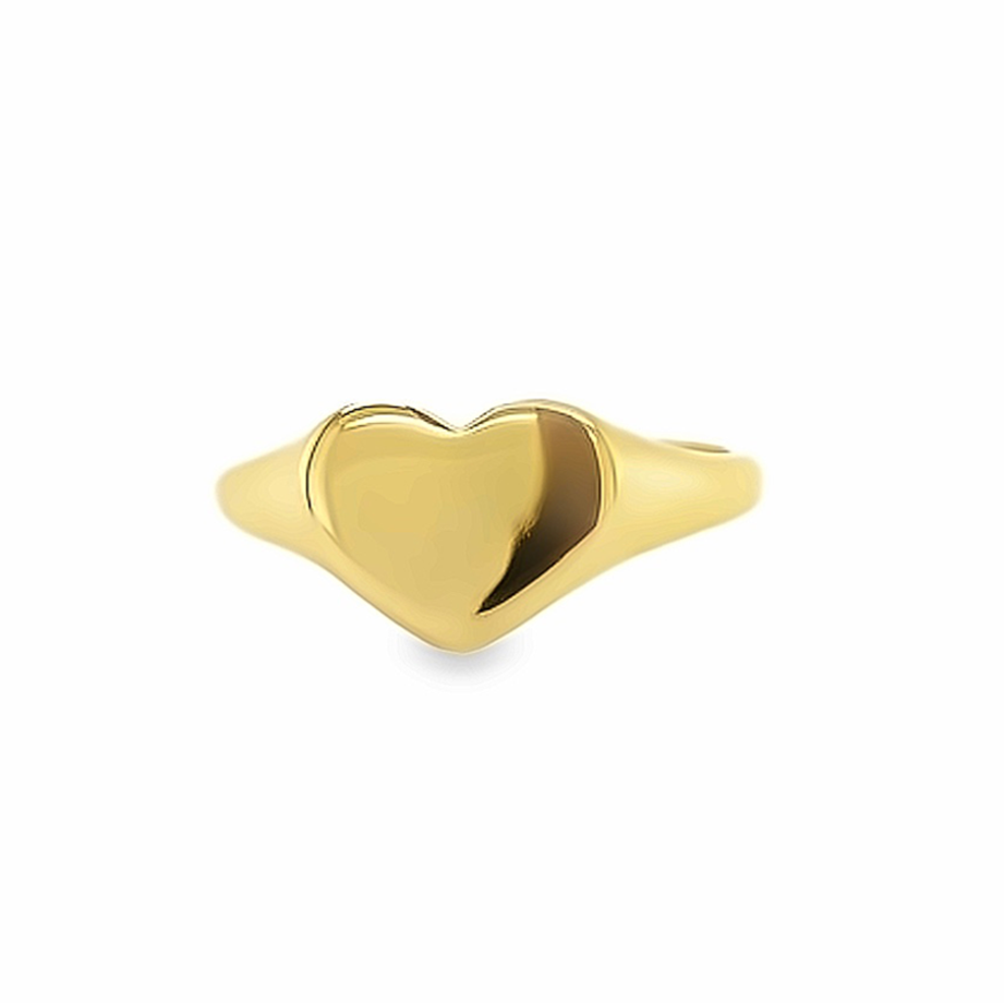 Heart gold ring