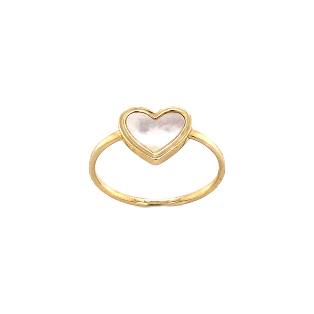 Heart Mother Pearl Ring Band
