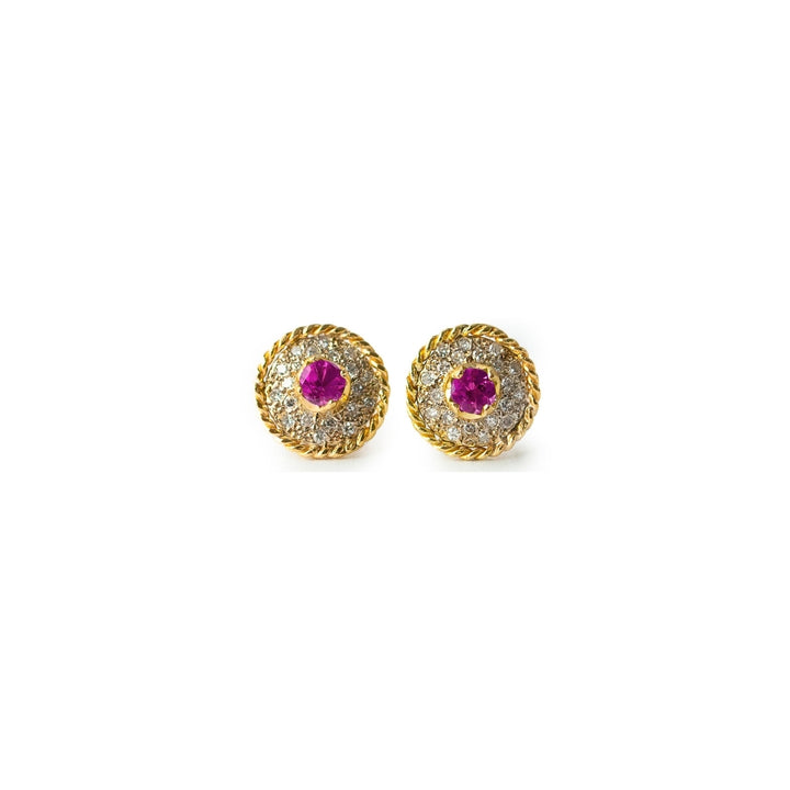 SW Braided Pave Round Earrings (More Colors available)