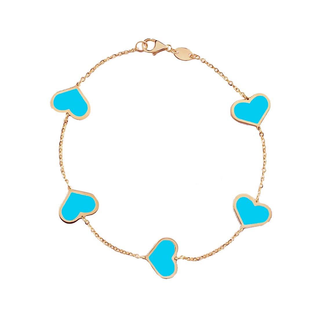Multiple Hearts Bracelet - large (More Colors available)