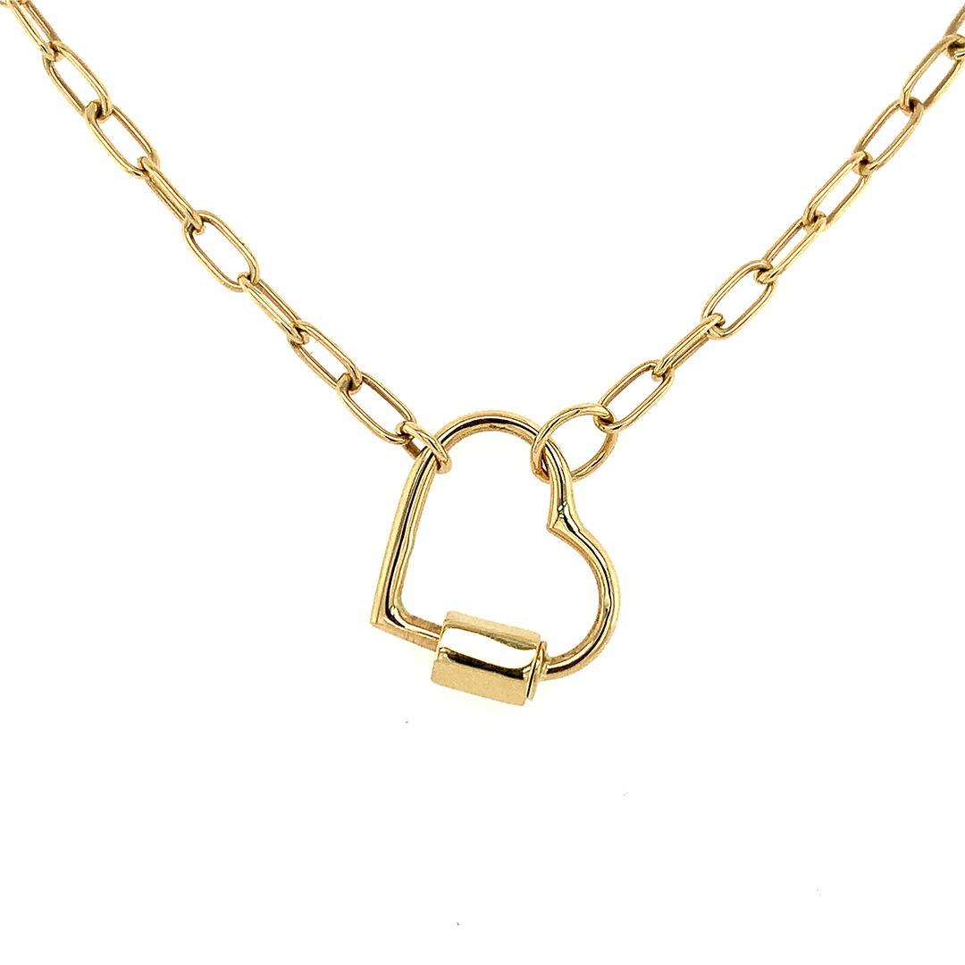 Paper clip Heart Necklace