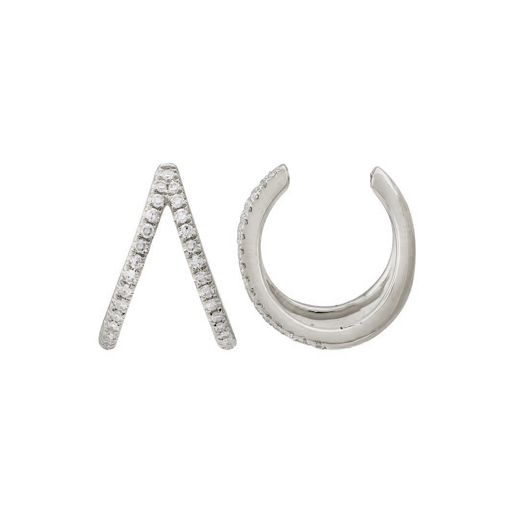 Pave Double Loop Ear Cuff (sold as single)