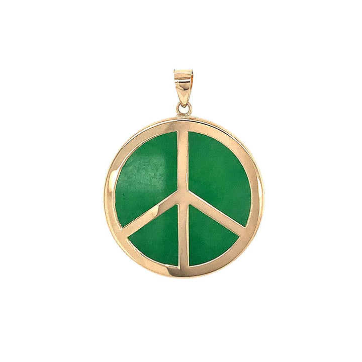 Peace Sign Gemstone Gold Charm (More colors available)