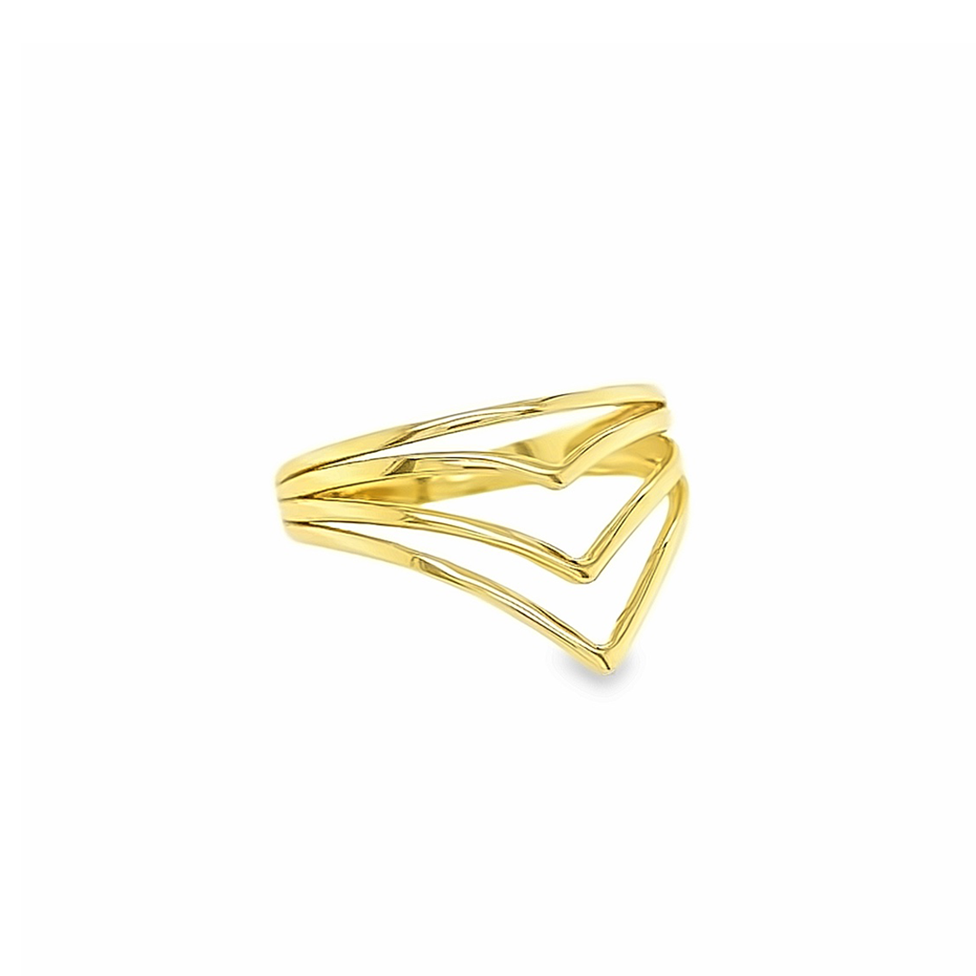 Pointed gold ring