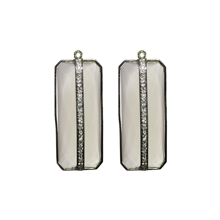 Straight Line Rectangular Pendant Earrings (More colors available)