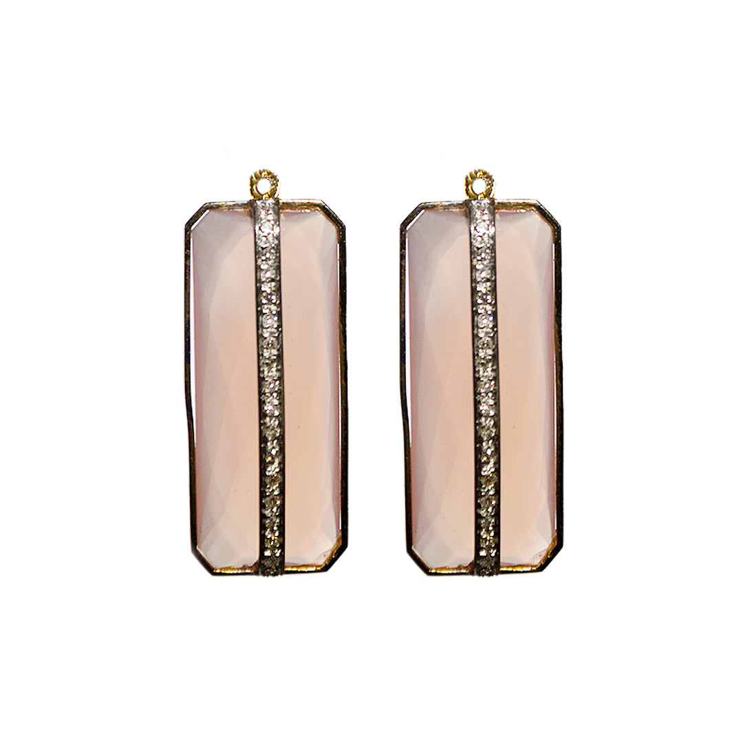 Straight Line Rectangular Pendant Earrings (More colors available)